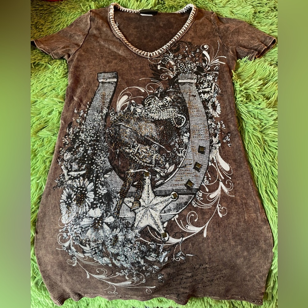 Y2K How Cute! Brown Top